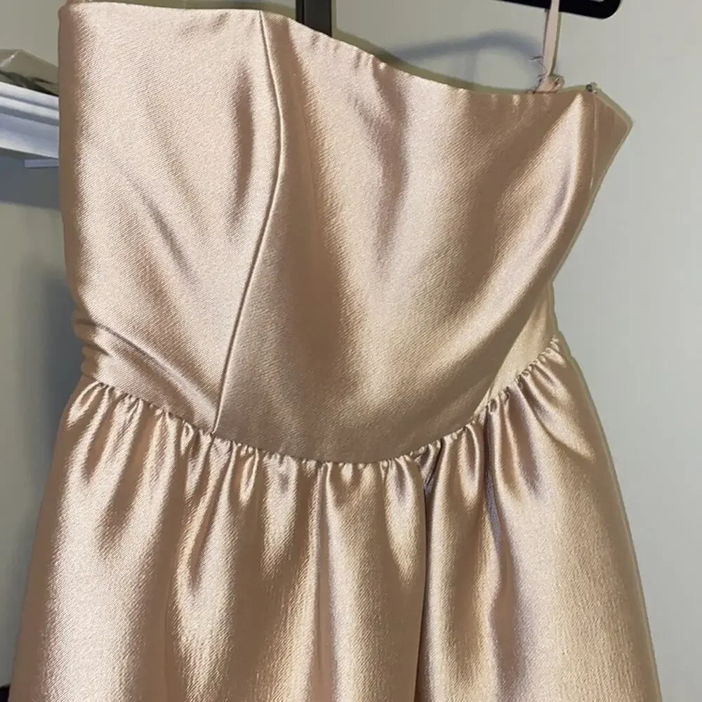 Co Strapless Satin High-Low Cocktail Dress - Picture 14 of 15